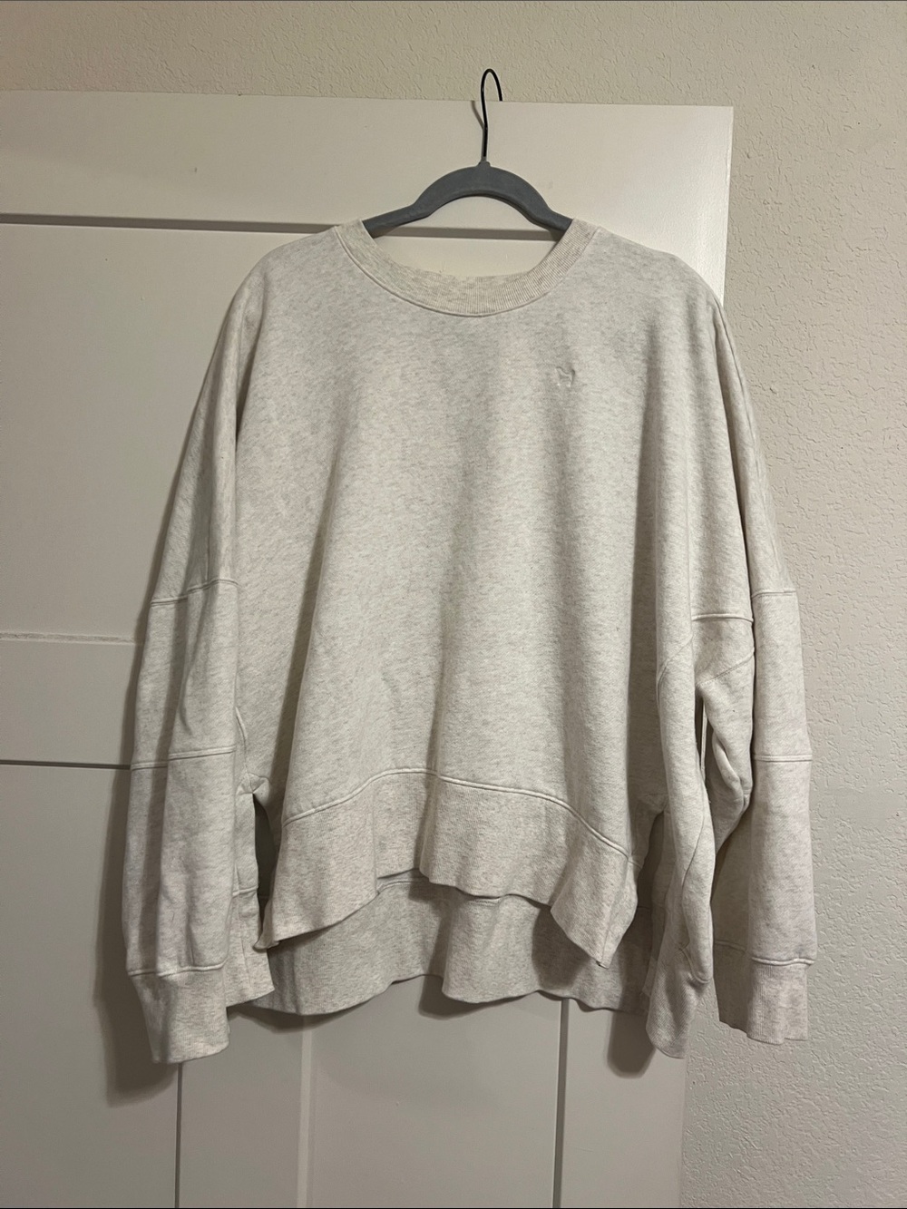 Cream Oversized Fleece Pull Over